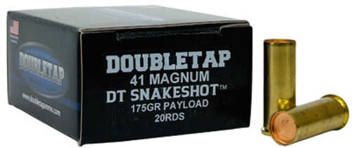 DoubleTap Ammunition SnakeShot 41 Magnum 175 Grain #9 Shot with Hardcast Full Wadcutter 20 Round Box 41MSS2