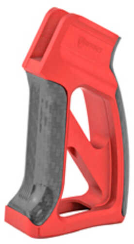 Fortis Manufacturing Inc. Torque Pistol Grip with Carbon Fiber Fits AR Rifles Anodized Red Finish