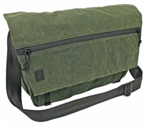 Grey Ghost Precision Wanderer Messenger Bag OD Green Waxed Canvas 20.5"x11.5"x4.5" 6027-OD