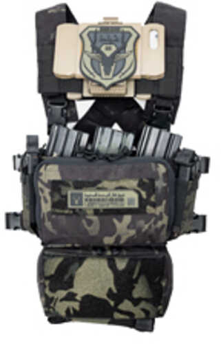 Haley Strategic Partners D3cr Micro Chest Rig Nylon Construction Multicam Black Includes (1) Large Open Pouch (2) Pistol