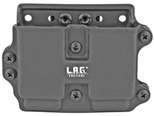 L.A.G. Tactical Inc. DMC M.C.S. Double Magazine Pouch Fits .45ACP Full Size Magazines Kydex Matte Finish Black