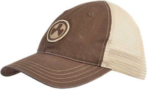 Magpul Industries Icon Patch Garment Washed Trucker Hat Brown/Khaki One Size Fits Most MAG1105-212