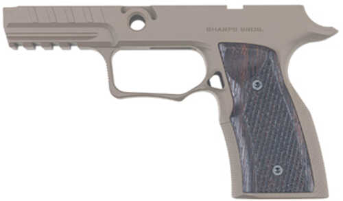 Sharps Bros. Grip Module Fits Sig P320 with Safety Matte Finish Flat Dark Earth with Wenge Wood Grip Panels SBGM12