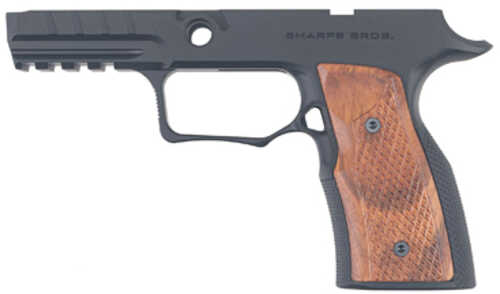 Sharps Bros. Grip Module Fits Sig P320 with Safety Anodized Finish Black Inlcudes Brazilian Cherry Grip Panels SGBM11