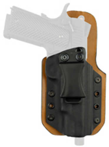 Tagua KYDEX LEATHER IWB HOLSTER Inside Waistband Holster For Glock 43 Leather/Kydex Construction Black and Brown Right H