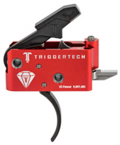 Trigger Tech AR Diamond Two Stage Curved Shoe Small Pin Compatible 7075 Aluminum Anodized Housing Red