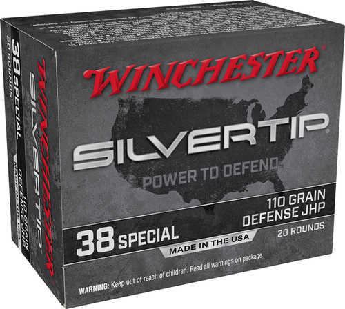 Winchester Ammunition Silvertip 38 Special 110 Grain Hollow Point 20 Rounds W38ST