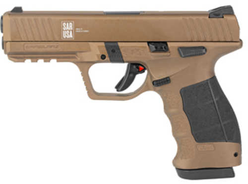 SAR USA SAR9 Striker Fired,Semi-Auto Pistol 9mm 4.4" Barrel 2-17Rd Mags Bronze Polymer Finish