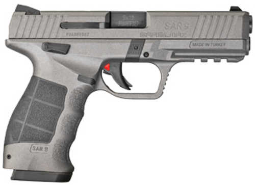 SAR USA SAR9 Semi-Auto 9mm Pistol 4.4" Barrel 1-17Rd Mag Polymer Frame Platinum 3 Dot Sight