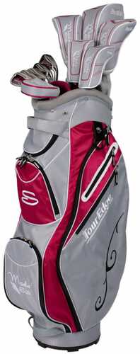 Tour Edge Moda Silk Womens Golf Set Silver Ruby RH