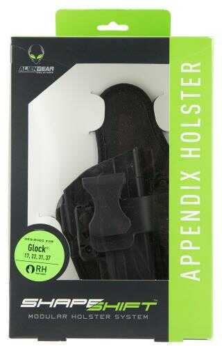 ALIEN GEAR HOLSTERS SSAP0627RH ShapeShift Appendix Carry Compatible with for Glock 42 Injection Molded Polymer Black
