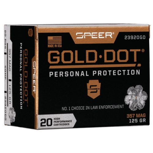 357 Magnum 20 Rounds Ammunition Speer 125 Grain Hollow Point