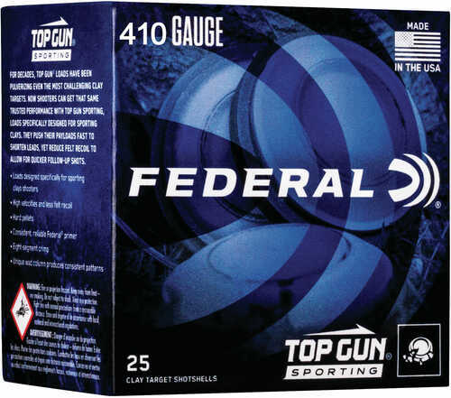 410 Gauge 25 Rounds Ammunition Federal Cartridge 2 3/4" 1/2 oz Lead #9
