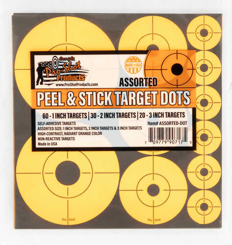 Pro-Shot ASSORTED-DOT Peel & Stick Target Dots Orange 10 Per Pack