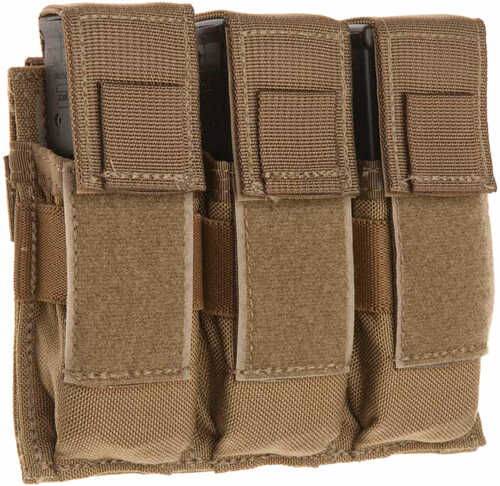 Tac Shield Triple Pistol Magazine MOLLE Pouch Nylon Coyote