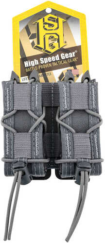 High Speed Gear Taco MOLLE Double Pistol Magazine Pouch Wolf Gray Nylon W/Polymer Divider