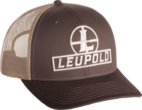 <span style="font-weight:bolder; ">Leupold</span> 182545 Reticle Trucker Hat Mossy Oak/Terra/Khaki Adjustable Snapback OSFA Semi-Structured