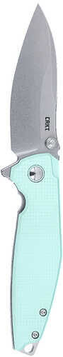 Crkt 2560 Ibis Edc 3.09" Folding Drop Point Plain Stonewashed 14c28n Steel Blade, Blue G10/ss Handle