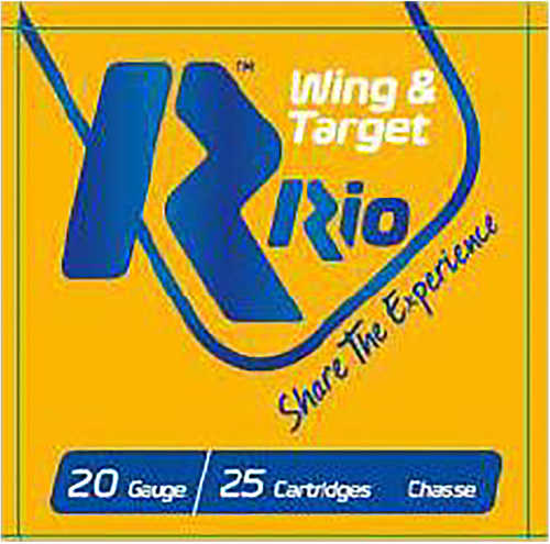 Rio Ammunition Wt208 Wing & Target 20 Gauge 2.75" 7/8 Oz 8 Shot 25 Per Box