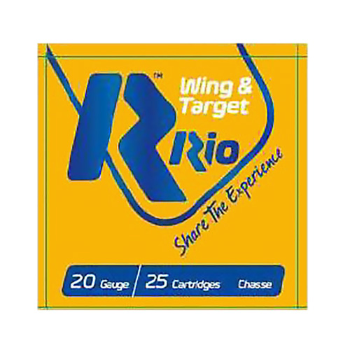 Rio Ammunition Wt2078 Wing & Target 20 Gauge 2.75" 7/8 Oz 7.5 Shot 25 Per Box/ 10 Case