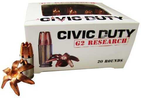 45 ACP 20 Rounds Ammunition G2 Research 169 Grain Hollow Point