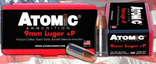 9mm Luger 20 Rounds Ammunition Atomic 124 Grain Hollow Point