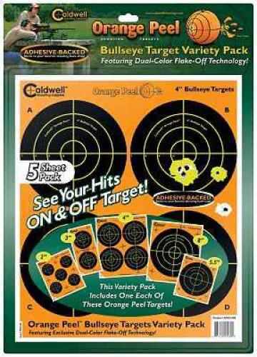PAST Caldwell 10 Pack 4" Orange Peel Round Bullseye Targets Md: 410864