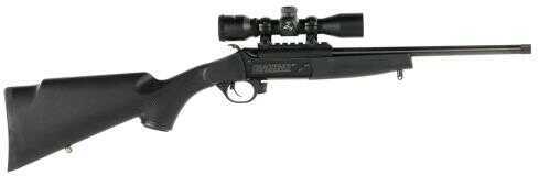 Traditions Crackshot Break Open Rifle 22 Long 16.5" Threaded Barrel Synthetic Black Stock With Scope CR1220070RA