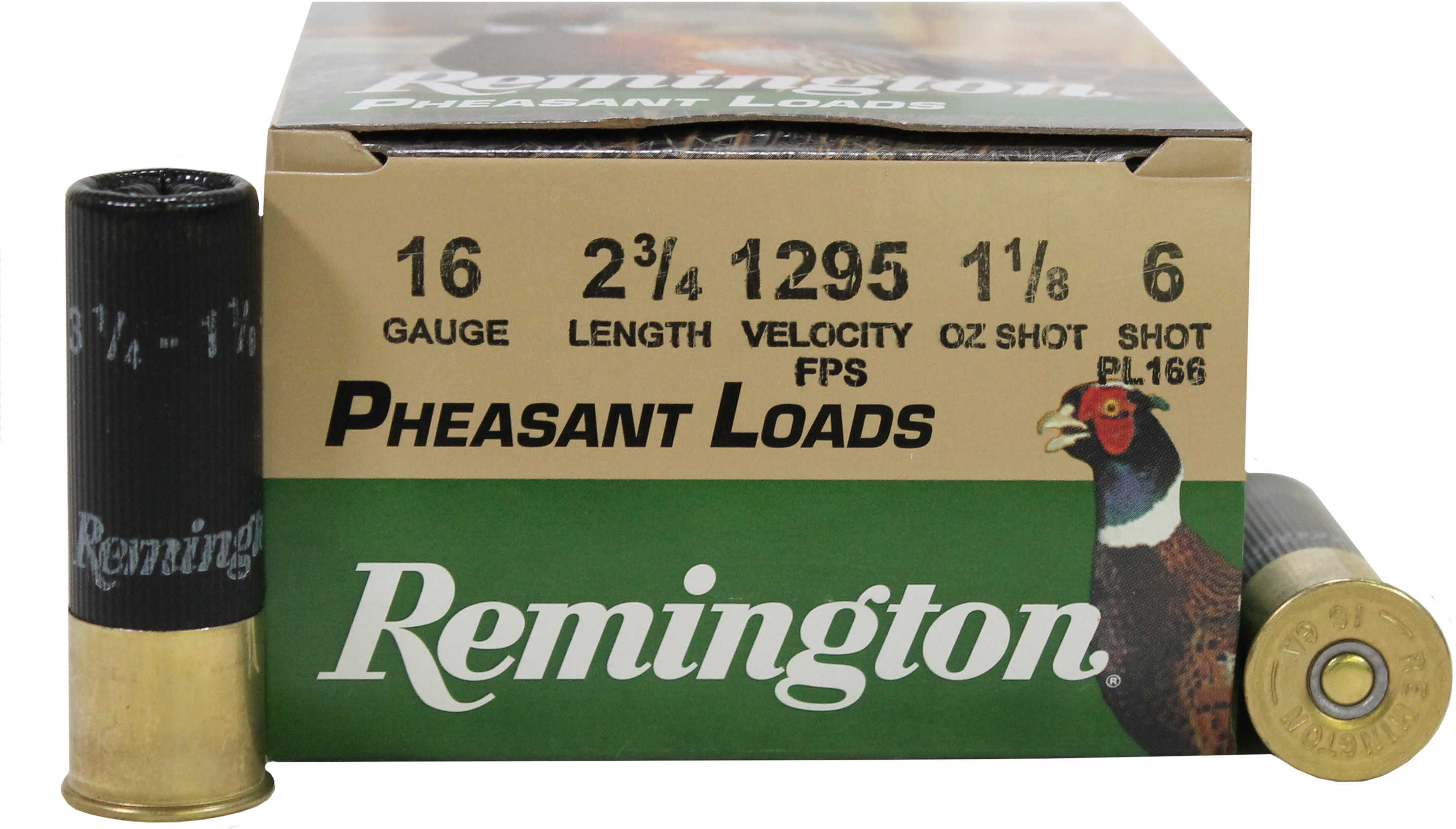 Remington Pheasant Loads 16 Gauge 1 1/8Oz #6 25 Rounds Ammunition PL166 ...