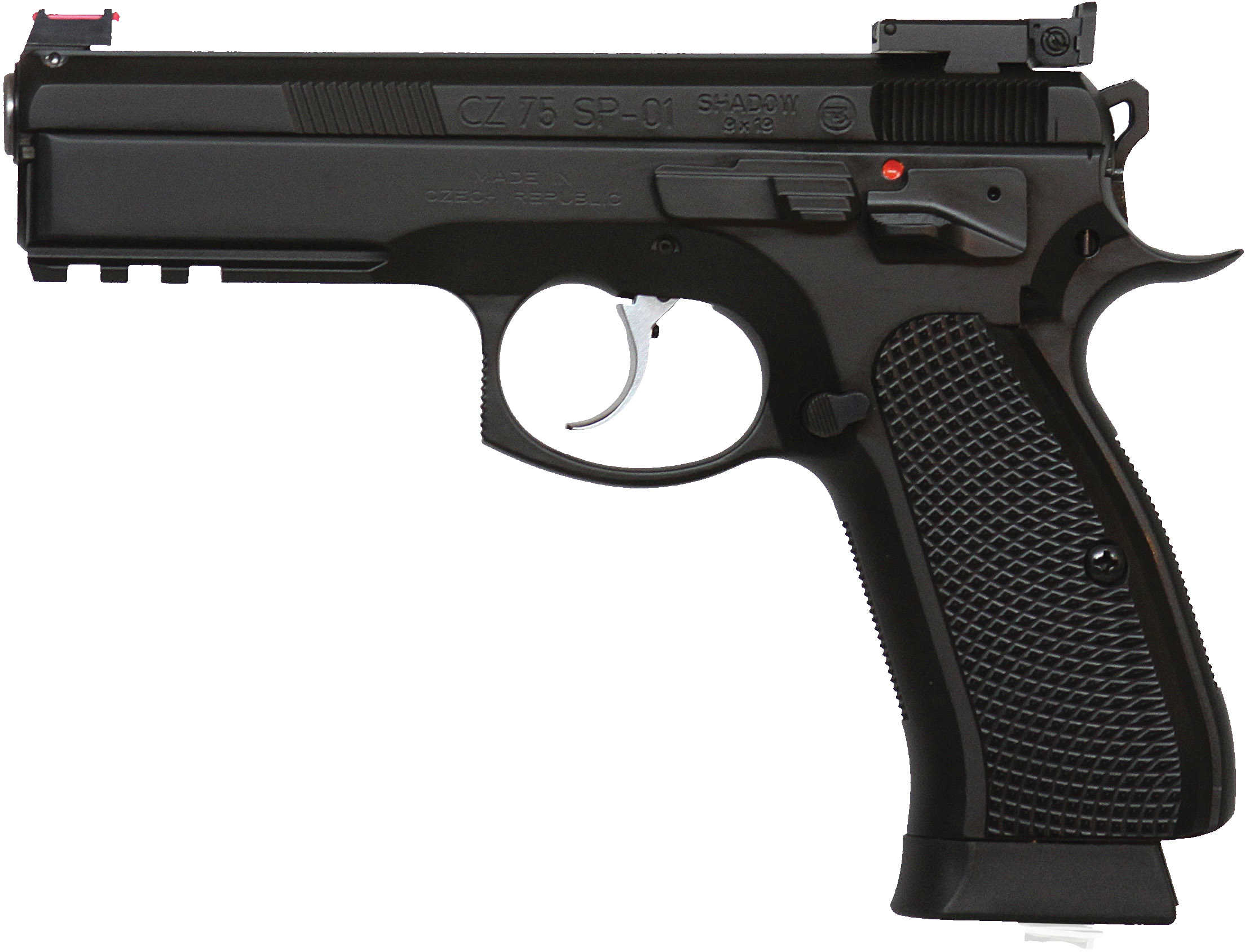 CZ 75 SP01 Shadow Custom Semi Automatic Pistol 9mm Luger Black, Three ...