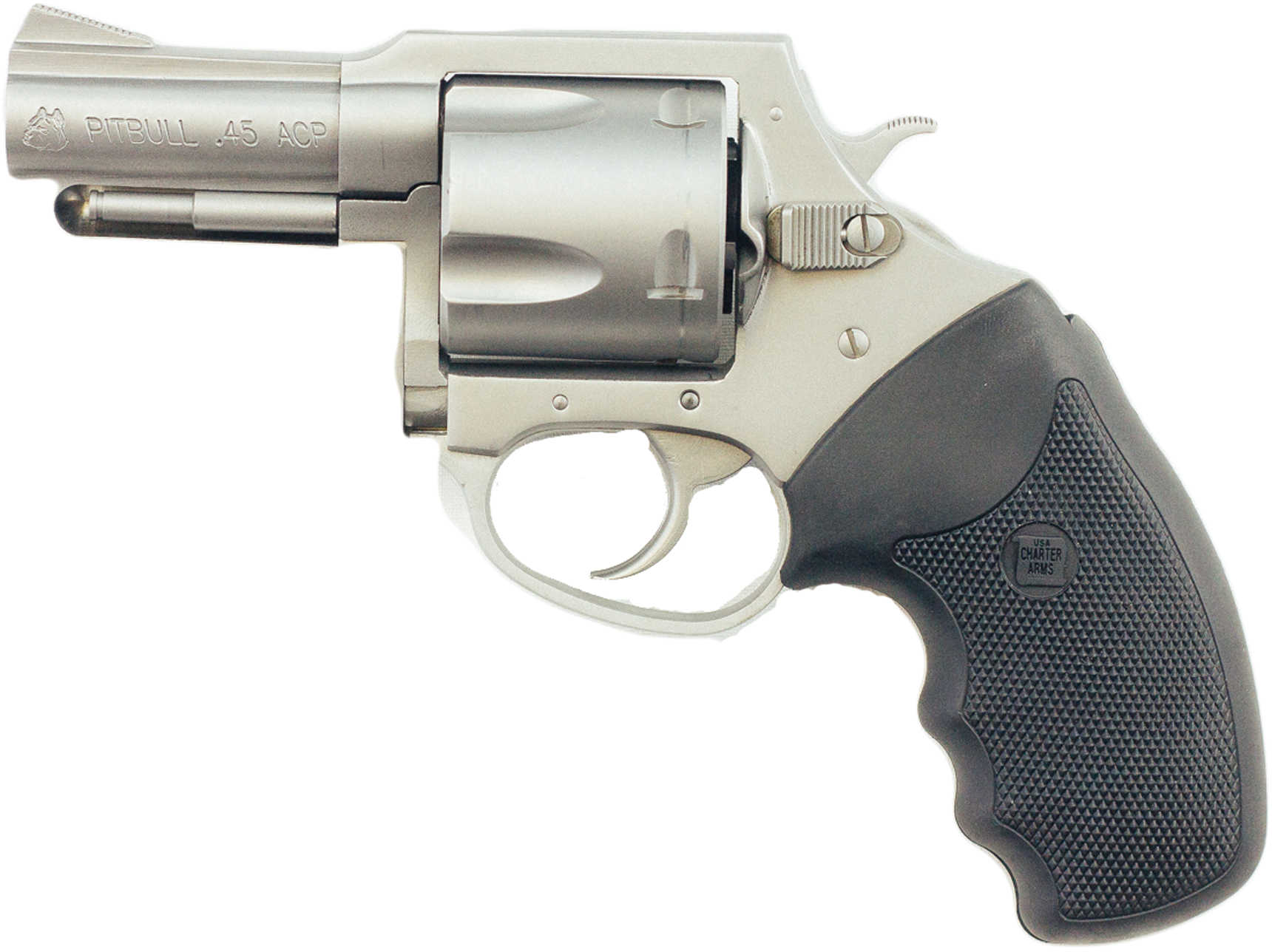 Charter Arms Pitbull 45 ACP Revolver 2.5" Barrel Stainless Steel Single