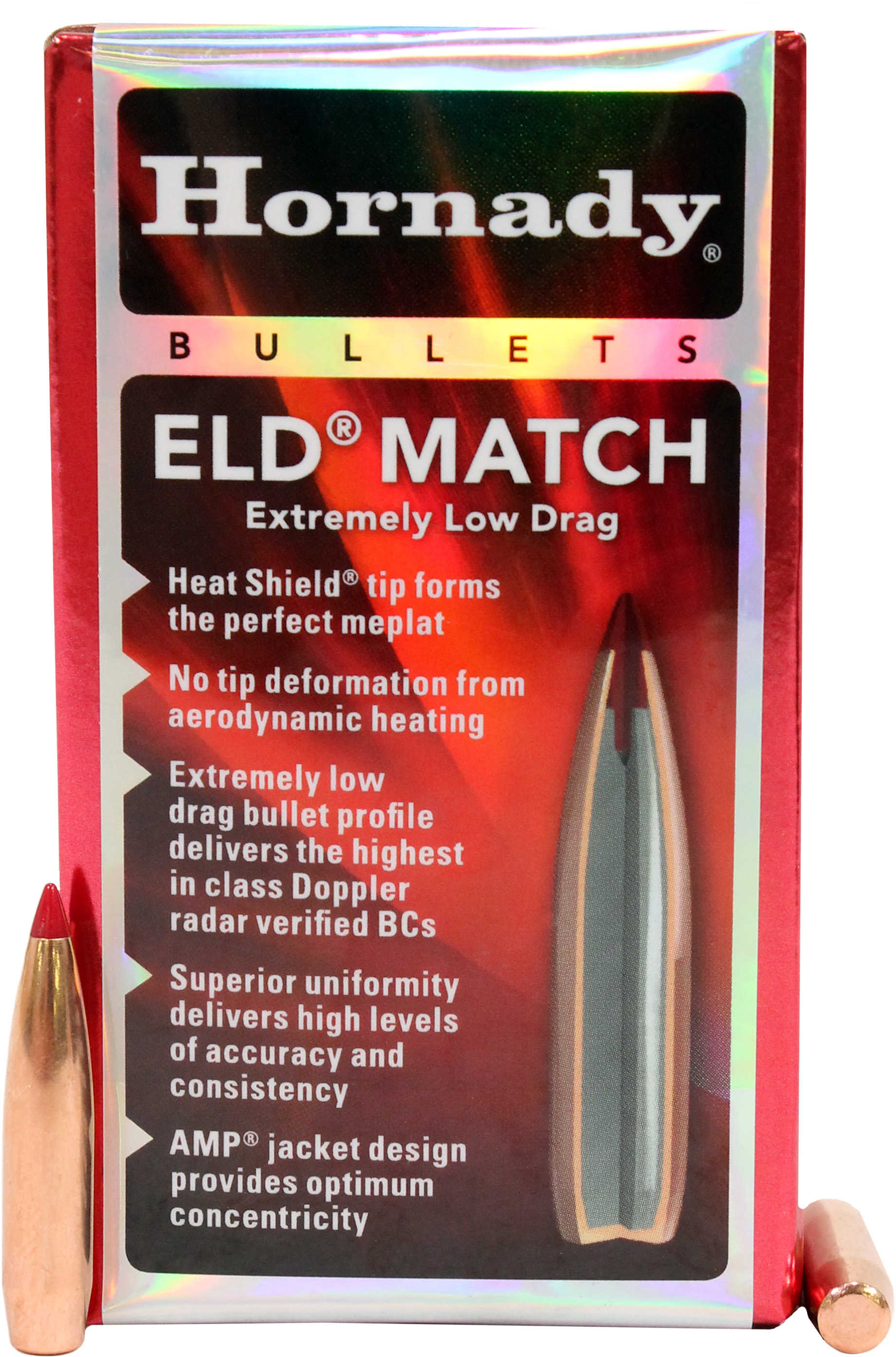 Hornady ELD Match Reloading Bullets 243 Caliber 108 Grain Boat Tail ...