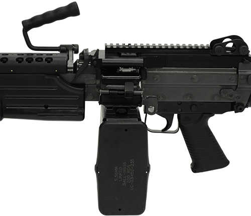 FNH USA M249S Series Military Collector Semi-Automatic Rifle 223 Remington /5.56mm NATO 20.5" Barrel Black Finish 30 Round /200 Box Mag With Links