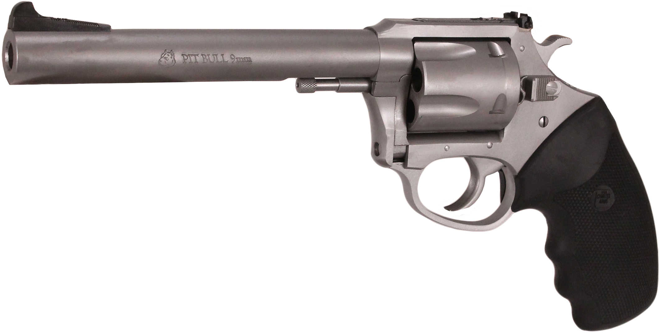 Charter Arms Revolver Pit Bull 9mm 6" Barrel Stainless Steel Full