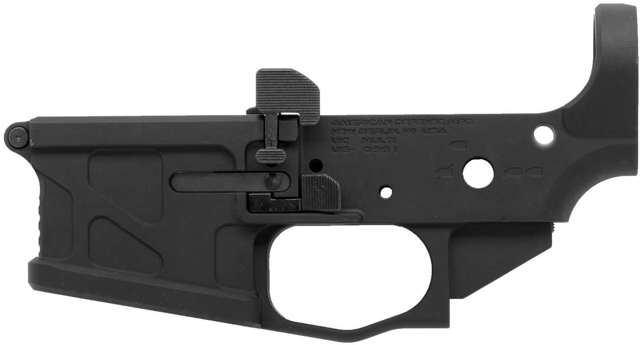 American Defense UIC AR-15 Stripped Lower AR Platform Black Hardcoat Anodized UICCLOWERBLK