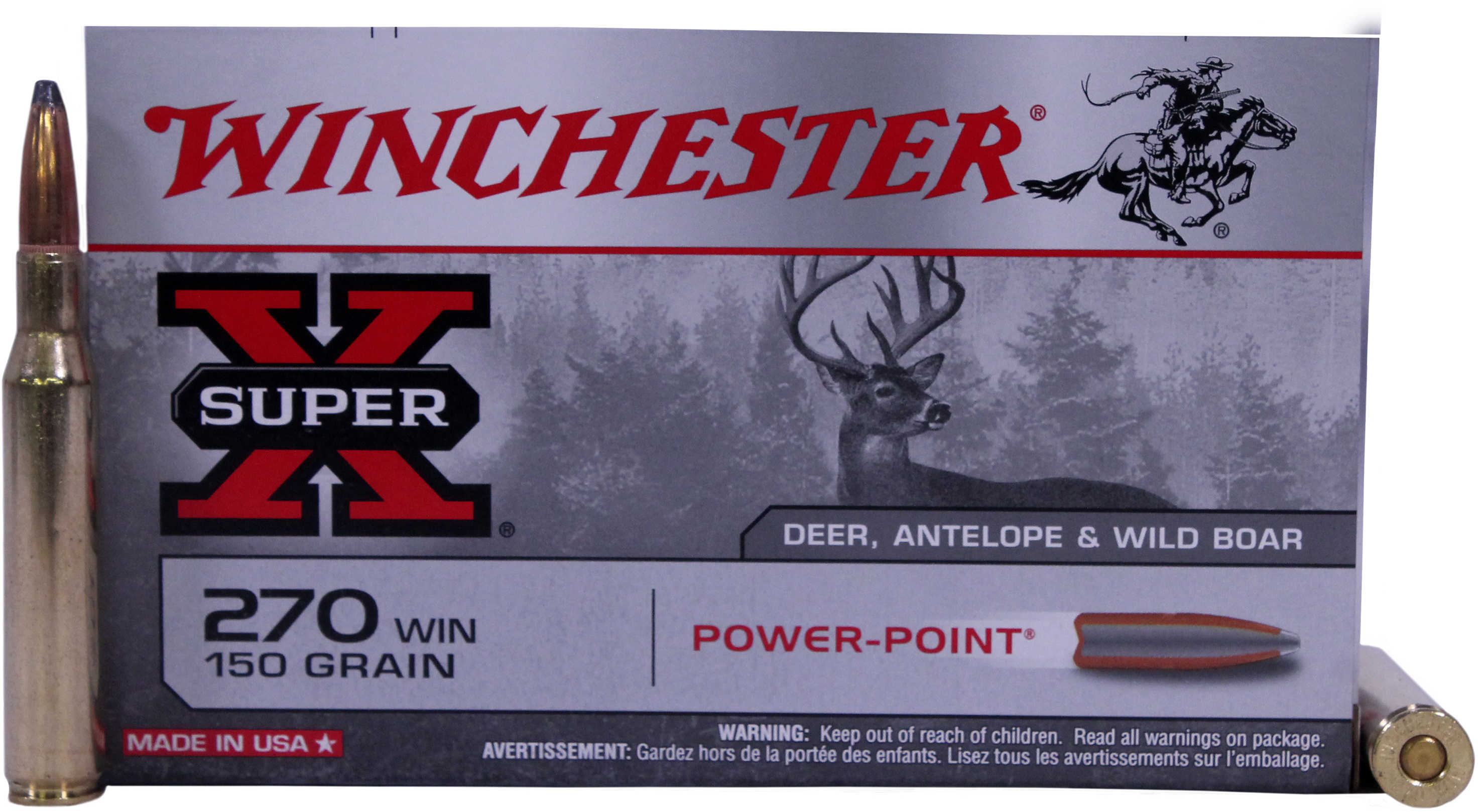 Winchester Super-X Power-Point 270 Winchester 150 Grain Pointed Soft ...