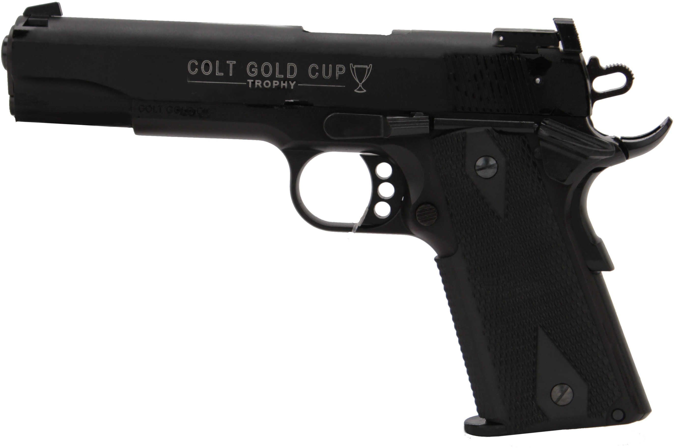 Walther Colt 1911 22 Long Rifle Semi Automatic Pistol Gold Cup 5 Threaded Barrel Black 12 Round 5479