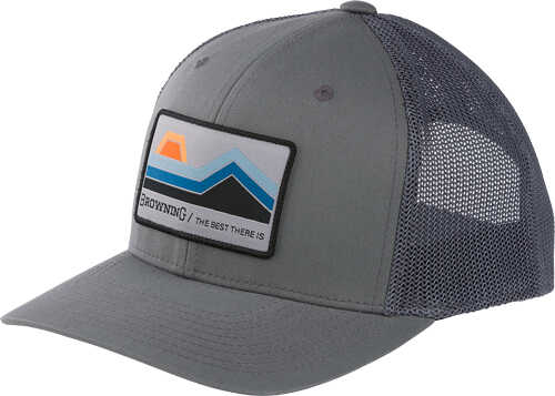 Browning Cap Butte 110 Mesh Back Woven Patch Gray*