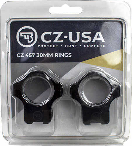 CZ USA 457 30MM Aluminum Scope Rings 11MM DOVET Matte Black