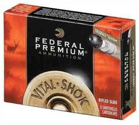 20 Gauge 5 Rounds Ammunition Federal Cartridge 3" 5/8 oz Slug #Slug