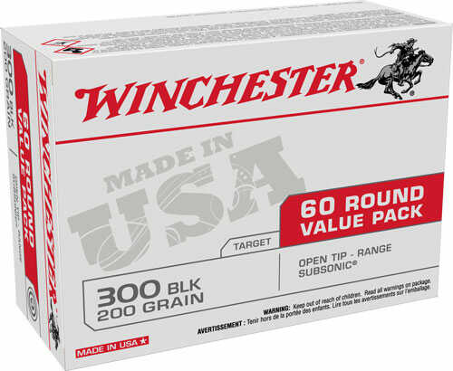 Winchester Usa 300 Aac 200gr Fmj Ammo 60 Round