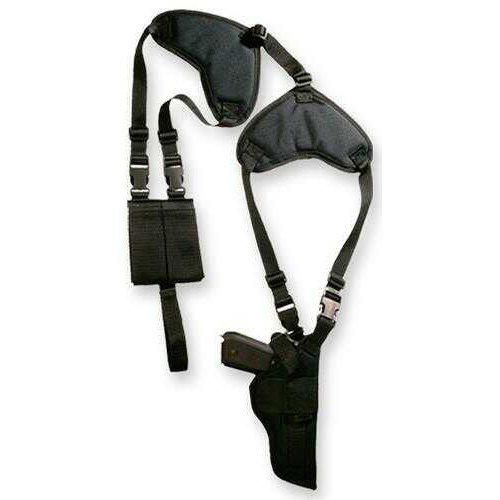 Bulldog Cases Deluxe VERT-Shoulder Holster RH/LH 3.5-5" Bbl Black