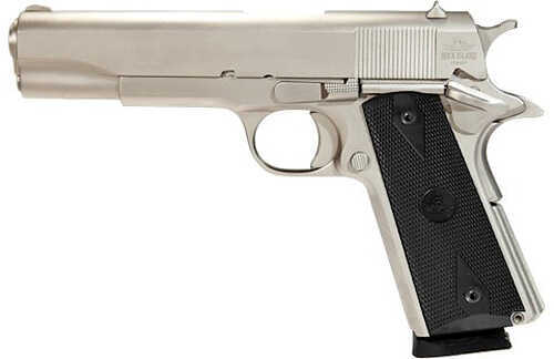 Rock Island Armory Standard GI 1911 45 ACP 5" Barrel 8 Round Matte Nickel Semi Automatic Pistol 51439