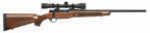 Mossberg Patriot 22-250 Bolt Action Rifle 22" Matte Blued Fluted Barrel Walnut Finish Stock 3x9x40 Scope Combo