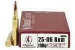 25-06 Remington 20 Rounds Ammunition Nosler 100 Grain Soft Point