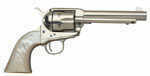 Taylors and Company 1873 Cattleman Nickel Single 45 Colt 4.75" Barrel 6 Round Mother of Pearl Grip Finish