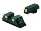 Mako Group for Glock - Tru-Dot Sights 10mm & .45 ACP , Green/Green, Fixed Set ML10222