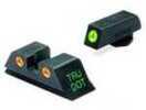 Mako Group for Glock - Tru-Dot Sights 9mm/357 Sig/.40 S&W/.45 GAP, Green/Orange, Fixed Set ML10224 O