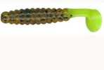 1-1/2-inch Pumpkin/chartreuse Tail Crappie/panfish Grub Dots