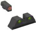 Meprolight USA Hyper-Bright Self-Illuminated Sights Fixed Tritium Yellow Front, Green Rear Black Frame For Kim